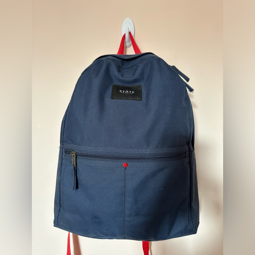 Almost brand-new State navy backpack